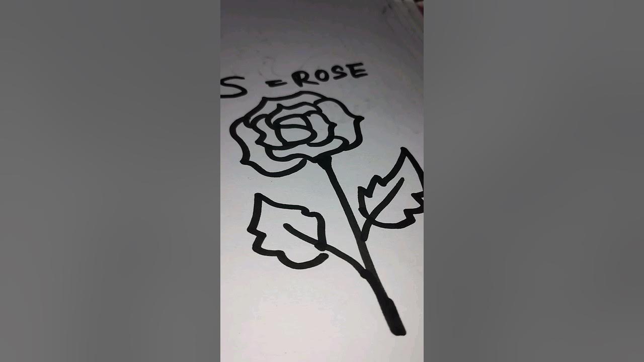 s-letter-se-rose-shortvideo-craft-drawing-ytshort-shorts-youtube