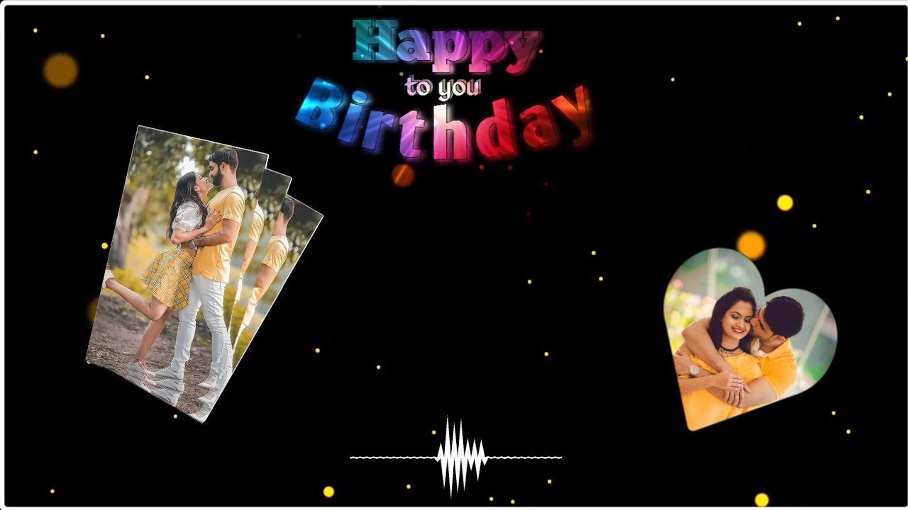 Black screen birthday template/happy birthday template black screen...