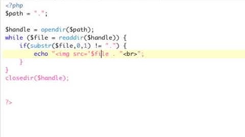 PHP Read a Directory and Write a File