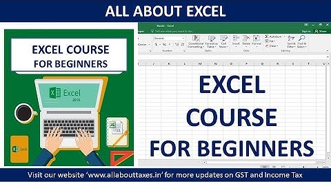 EXCEL COURSE FOR BEGINNERS || ALL ABOUT EXCEL ||CA MANOJ GUPTA