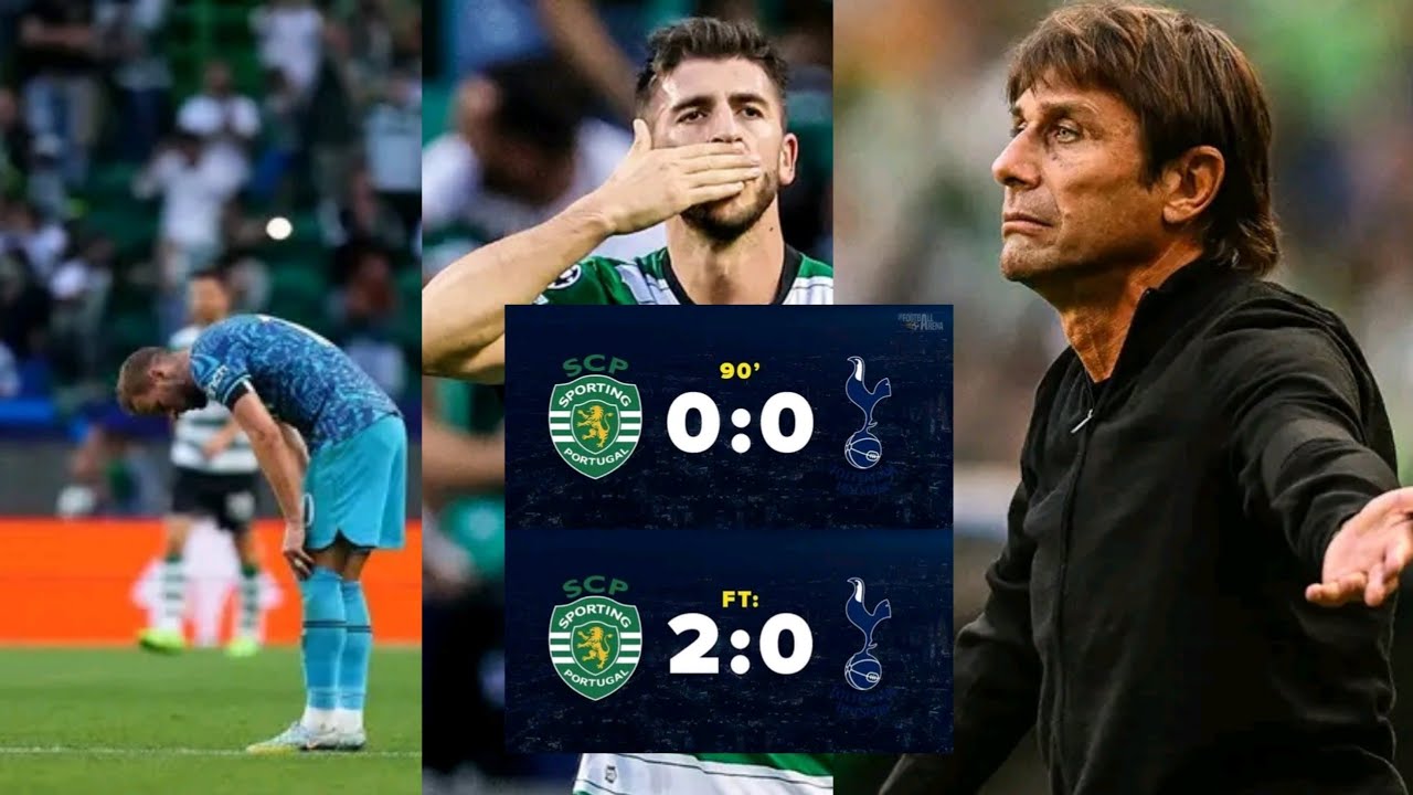last  90' minute 2 goals  sporting cp vs Tottenham Hotspur (ucl)