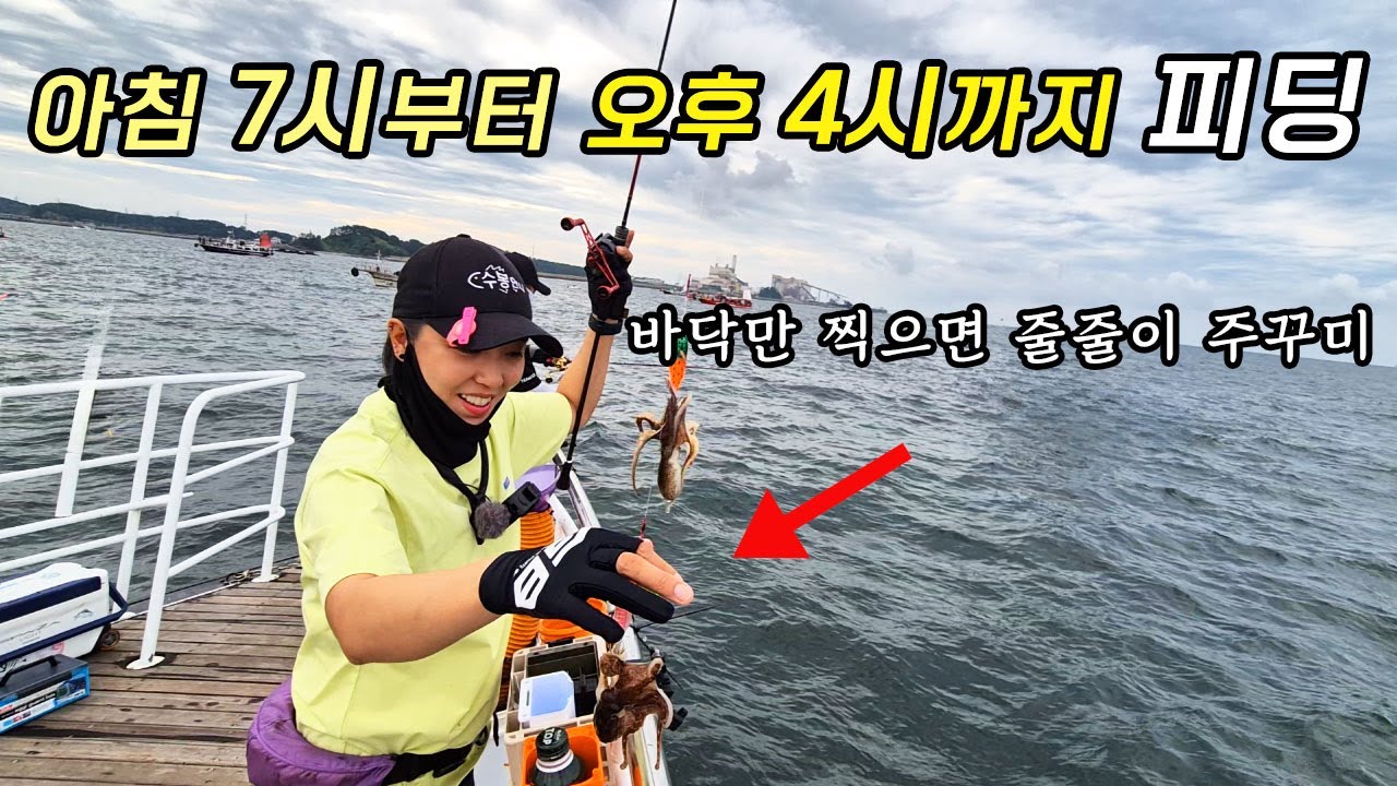 쭈꾸미낚시 피딩 때 더 많이 잡는 노하우와 쌍걸이 많이 하는 비법을 알려드립니다!