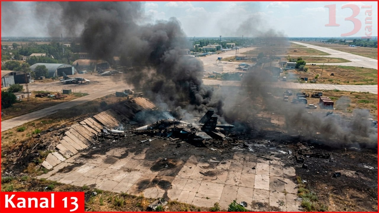 Thumbnail for Attack on the Akhtubinsk military airfield in Russia: Su-34 fighter-bomber was damaged