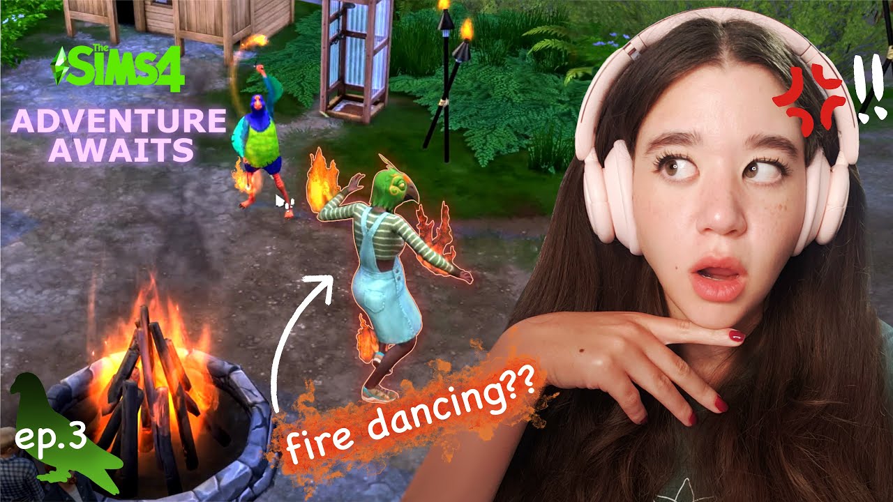 MY SIM IS ON FIRE?! Sims 4 Adventure Awaits! (ep.3)