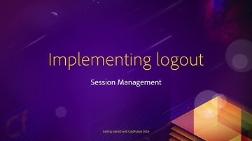 10 Session Management ## 08 Implementing logout