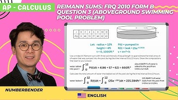 Reimann Sums: FRQ 2010 Form B Question 3 (above ground swimming pool problem)