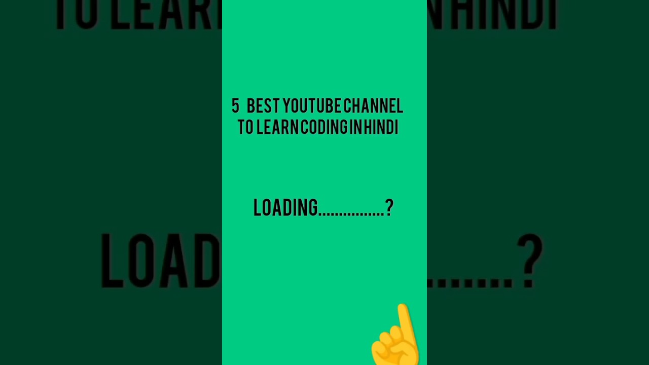 5 Best YouTube▶️  Channel Name To learn Coding Hindi 