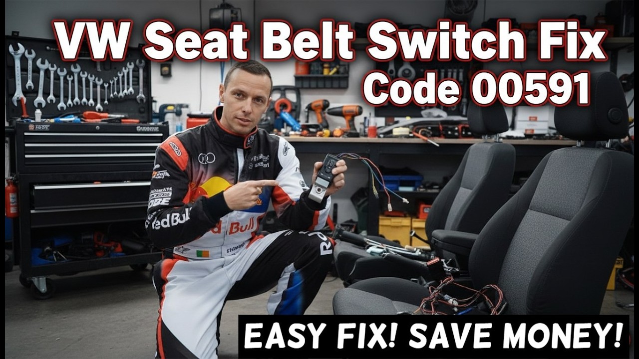 フォルクスワーゲンのチャリンコ VW Seat Belt Switch Fix: Code 00591 (Golf, Jetta, Beetle) - YouTube