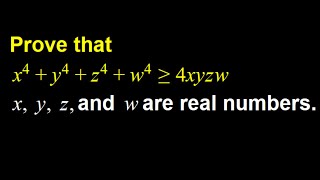 Proving a quartic inequality (Sum of Fourth Powers)