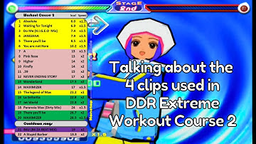 The 4 clips used in DDR Extreme Workout Course 2