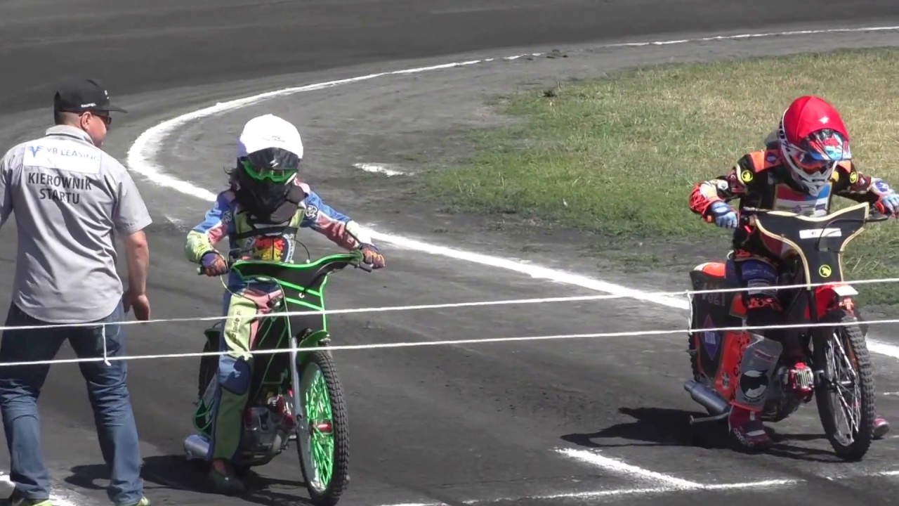 Mini żużel I runda DMP 8-125cm Wawrów 15-07-2018 Bieg 2