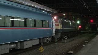 EF65 1078による推進運転で新松田駅に入線する小田急60052F（MSE）
