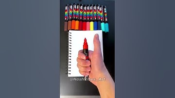 Drawing New Character with Posca Markers! Satisfying Art! (#Shorts)