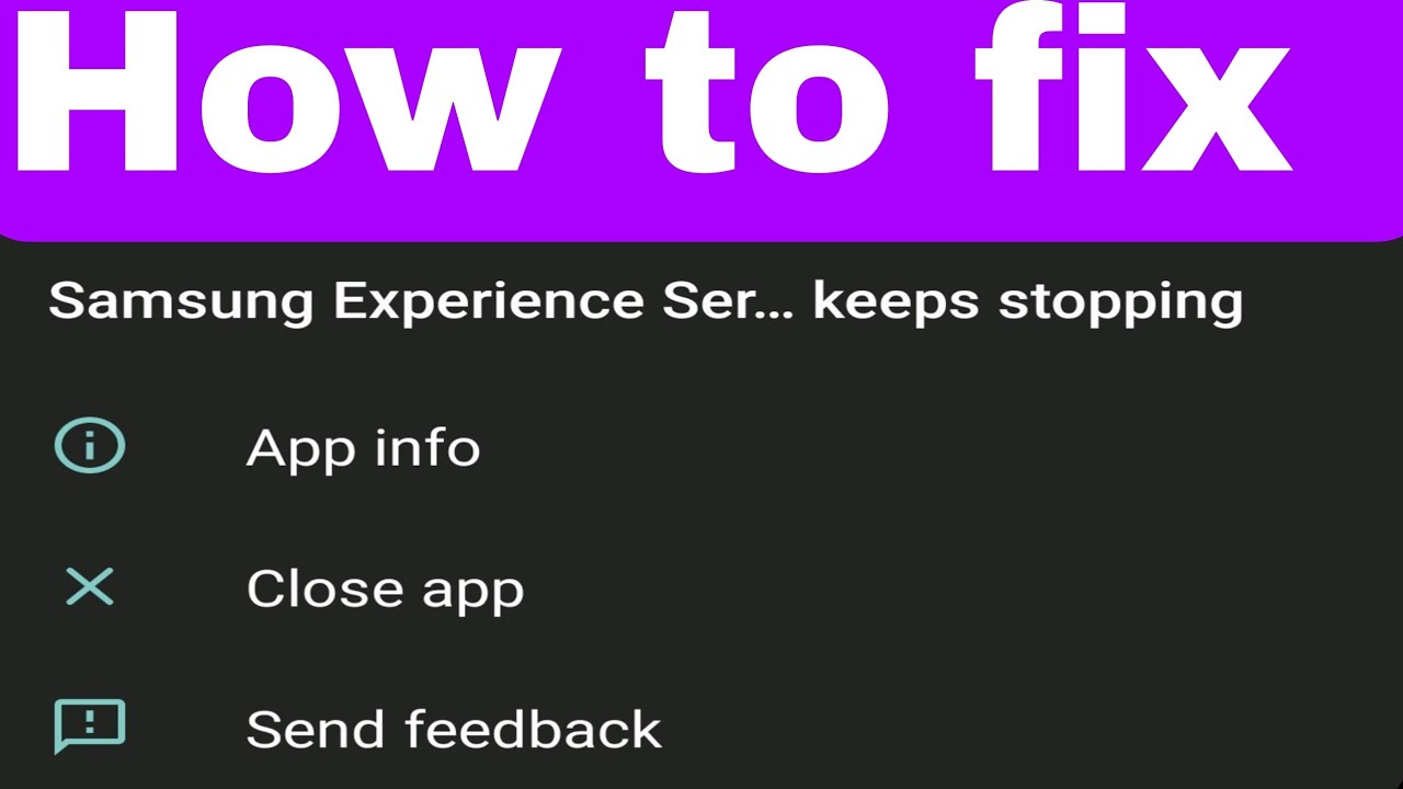 how to fix Samsung experience services keeps stopping on Samsung Galaxy tablet 2023 YouTube