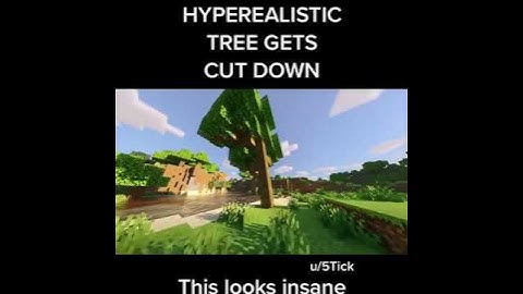 HYPERREALISTIC TREE GETS CUT DOWN🙄😱😍😍#shorts#minecraft