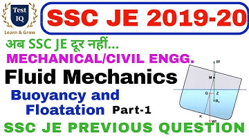 Buoyancy and Flotation  || Fluid Mechanics || ssc je previous questions || part 1