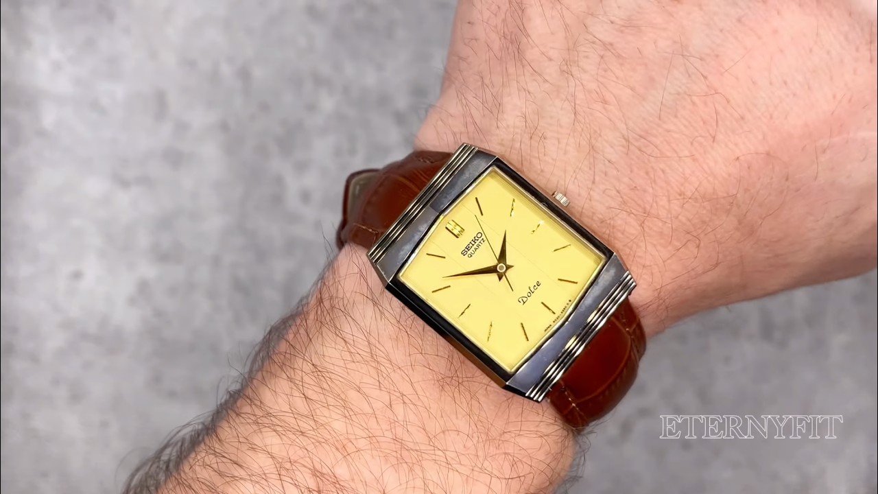 Montre Seiko Dolce 6030-5540 gold vintage années 1980 - YouTube