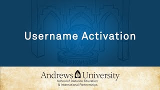 Username Activation