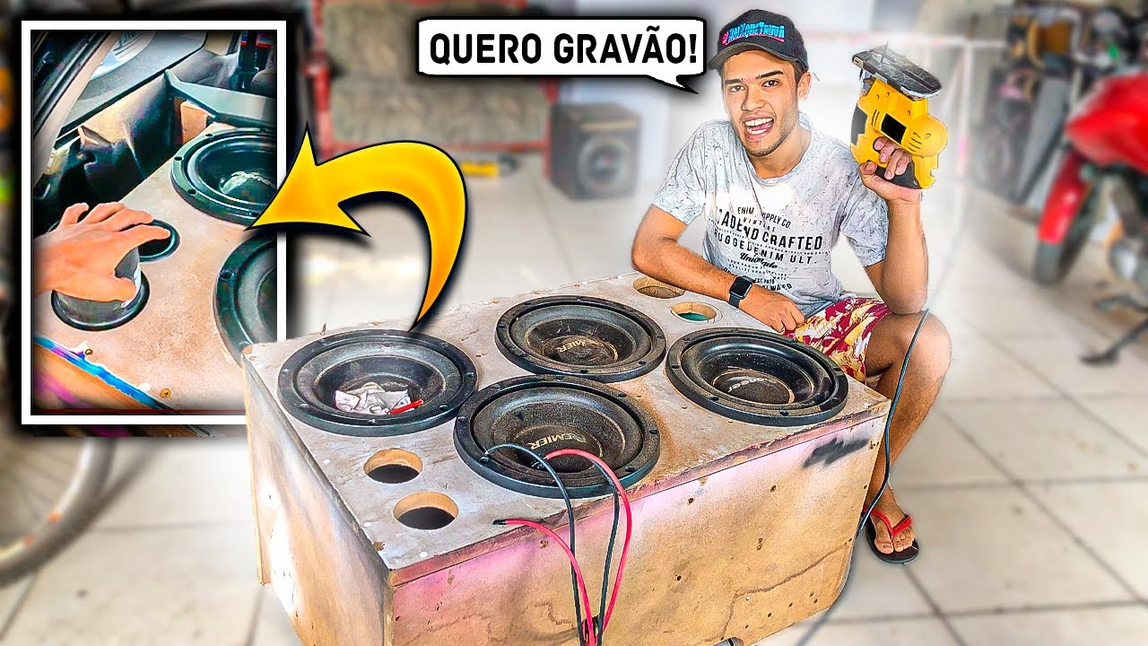 AUMENTEI os DUTOS DA CAIXA Pra DAR MAIS GRAVE !! *Tocou Forte*