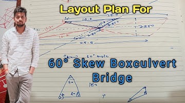 🔥Skew brdiege 60°|skew bridge ka layout kaise karte hai|