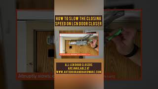 How To Adjust Closing Speed Of LCN Door Closer #shorts #doors #doorrepair #locksmith