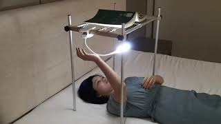 How to read in comfortable pose? Reading Stand for lying down in bed in supine position/Book support How to read in comfortable pose? Reading Stand for lying down in bed in supine position/Book support