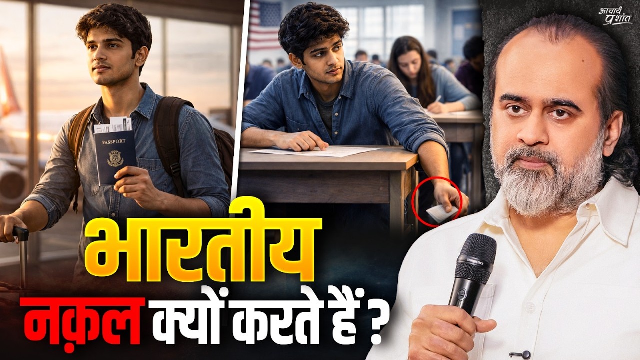 अमेरिका पहुँचे, फिर भी नकल नहीं छोड़ी: क्यों? || आचार्य प्रशांत (2026)