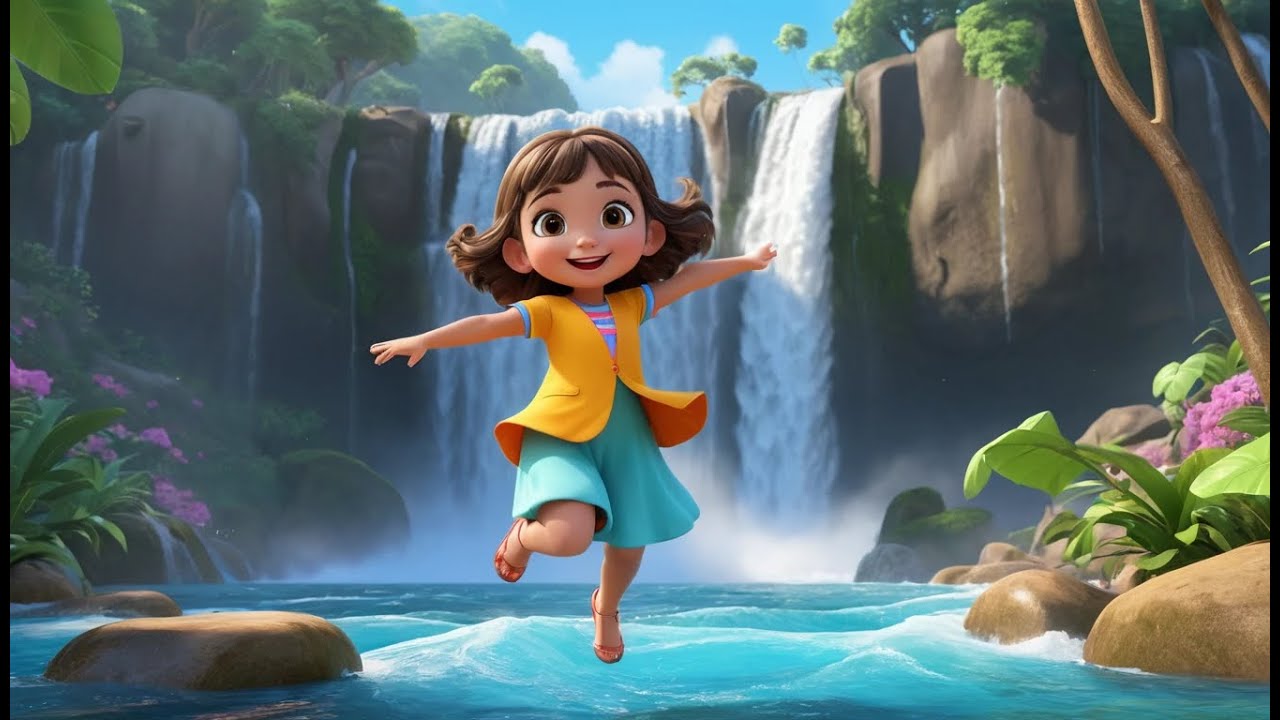 Elephant’s Waterfall Discovery | Fun Kids Song | Jungle Adventure Rhyme