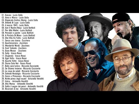 Lucio Dalla, Battisti, Venditti, Cocciante, Vasco Rossi, Zucchero e i migliori Cantautori Italiani