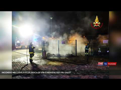 INCENDIO NELL'ISOLA ECOLOGICA DI VIA CHIOGGIA | 07/01/2023