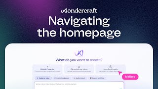 Navigating Wondercraft Homepage: Create Video, Promo, or Audio in Minutes