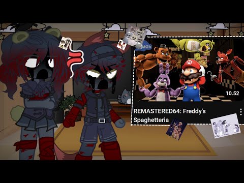 || the missing children react to: REMASTERED64: Freddy's Spaghetteria || by: SMG4 ||