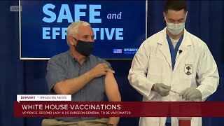 Vice President Mike Pence gets COVID-19 vaccine