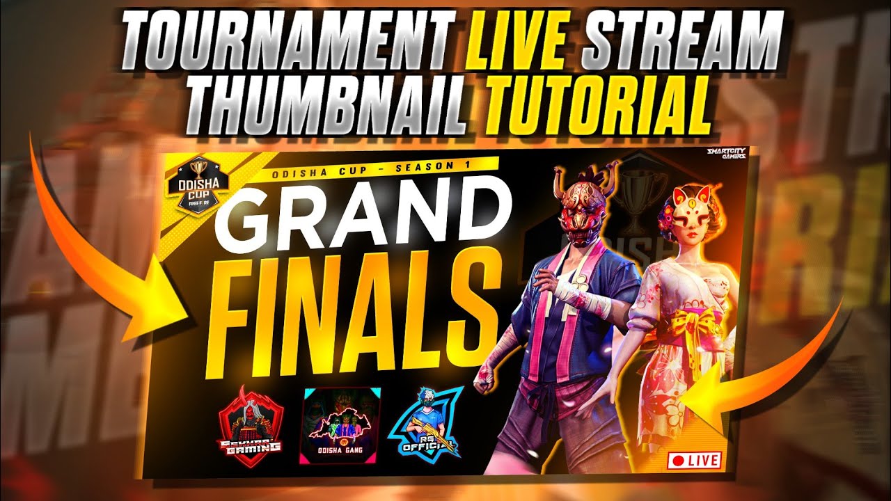 Create Professional Esports Live Stream Thumbnails Photoshop and Android Tutorials