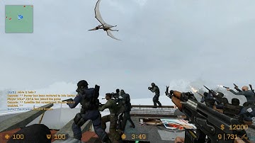 Counter Strike Source Zombie Escape mod online gameplay on the Lost World redux map