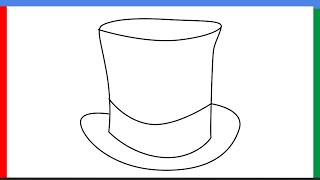 How to draw a Top Hat step by step for beginners