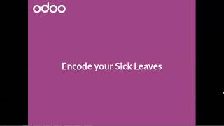 Odoo HR 4.2 Encode your Sick Leaves - Quản lý xin nghỉ phép