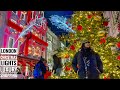 2021 Christmas Lights London| New Bond Street Luxury Christmas Shopping - London Winter Walk[4K HDR]