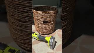 Smart or Snake Den? Thrifted Basket Upcycle for the Garden #thriftflip #outdoorideas