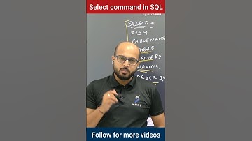 Select Command In SQL - Shef USA  #SQL #ShefUSA #shortvideo