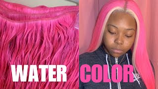 WATER COLOR | NEON PINK w/ BLONDE PATCH
