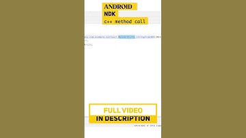 What Android NDK C++ method name tells? #shortvideo #shorts