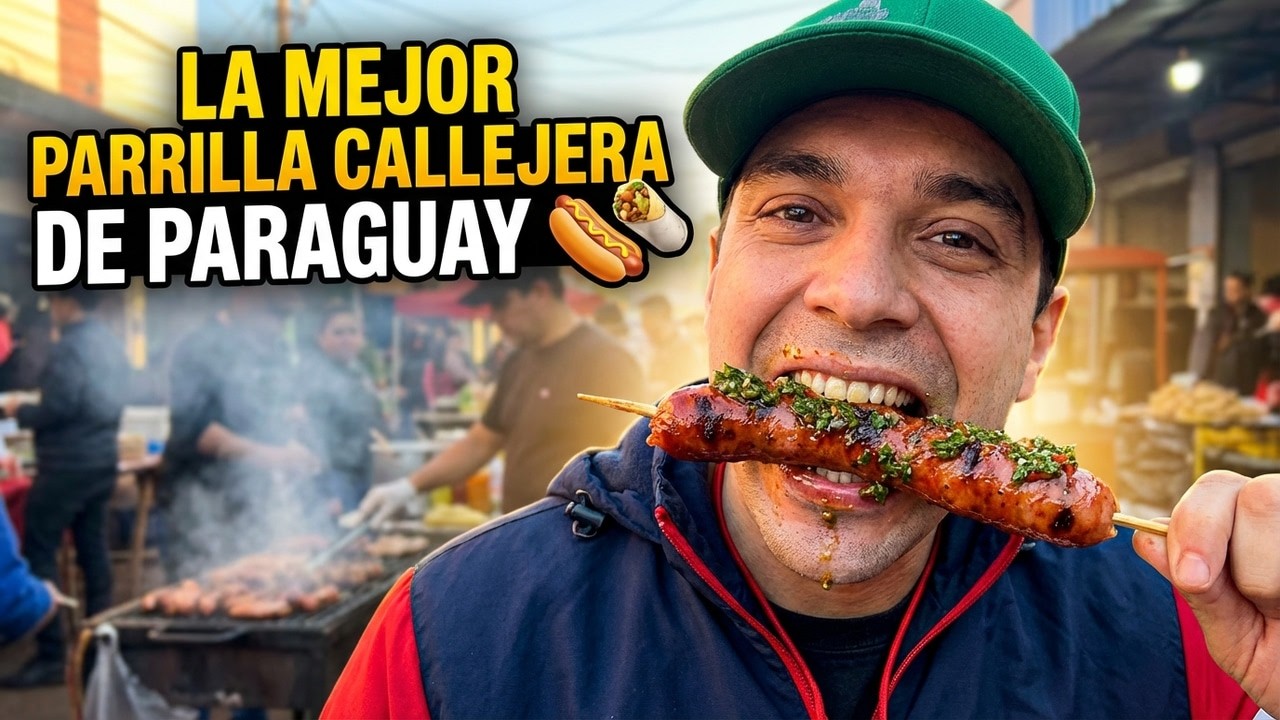CHORIZO PARAGUAYO CON CHIMICHURRI | La parrilla callejera más auténtica de Encarnación 🌭