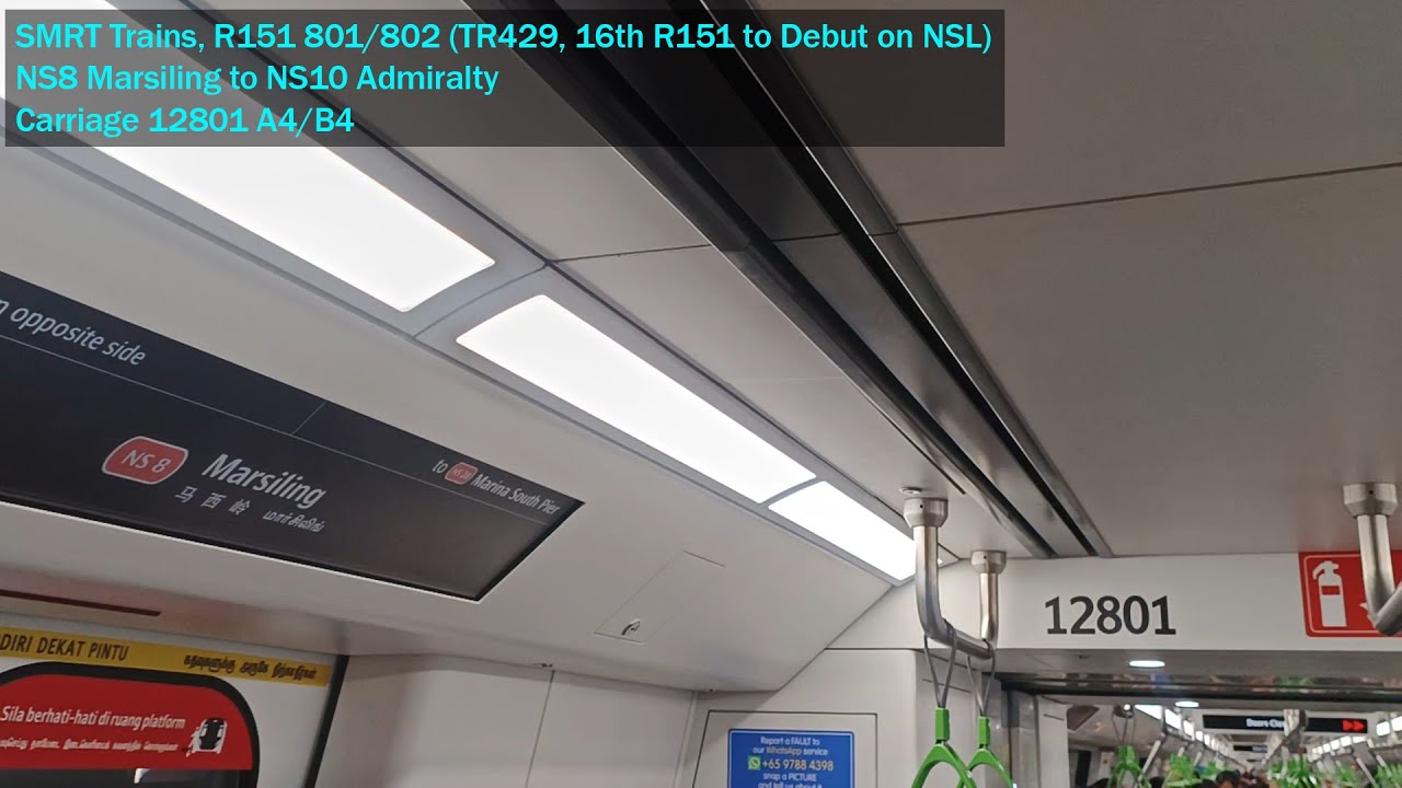 [16th R151 to Debut on NSL] SMRT Trains - Alstom R151 [801/802 ...