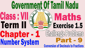 Class 7 Maths Term 2 Chapter 1 Exercise 1.5 Challenge Problems Part 9 | New Syllabus | All Pass TV