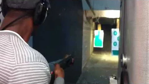 Kelly Burke shoots that shot gun