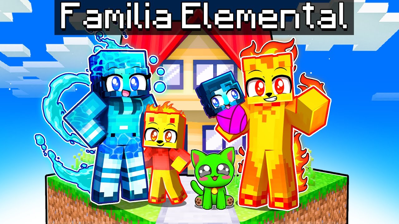 ¡La FAMILIA ELEMENTAL en MINECRAFT! 🌊👶🔥 Alexy - YouTube