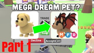 Trading Common To MEGA NEON BAT DRAGON! (Roblox Adopt Me)