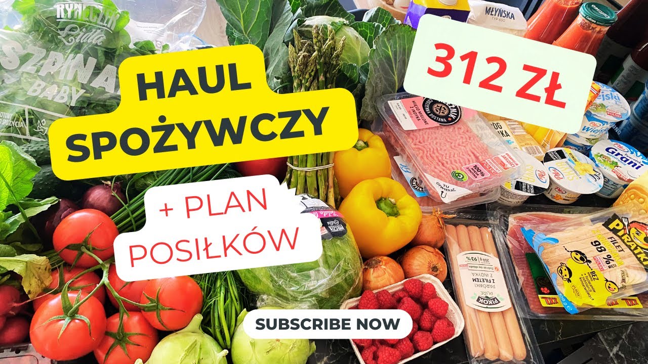 HAUL SPOŻYWCZY NA TYDZIEŃ 🍓 | PLAN POSIŁKÓW📜  | Zakupy Lidl, Biedronka i hala targowa | Sezonowo