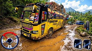 CommonClub Bus Driving in Extreme Offroad Bus Simulator Indonesia- Dangerous Mountain Roads Gameplay screenshot 4